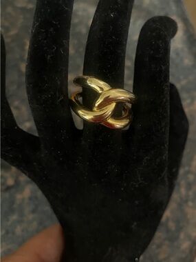 Michael Kors Polished Gold Interlocking Knot Ring